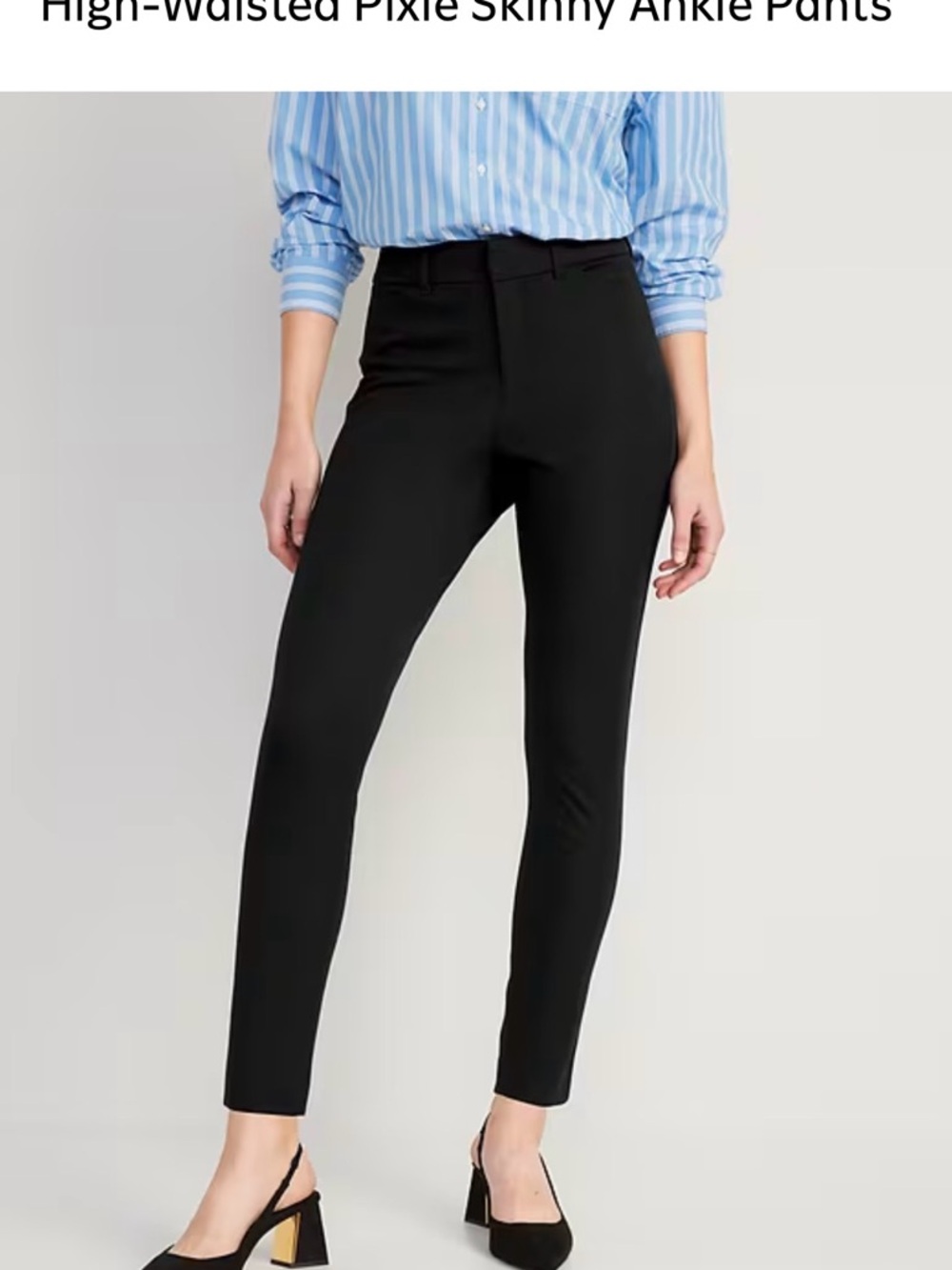 Old Navy Pixie Skinny Black High-Rise Skinny Ankle Pants